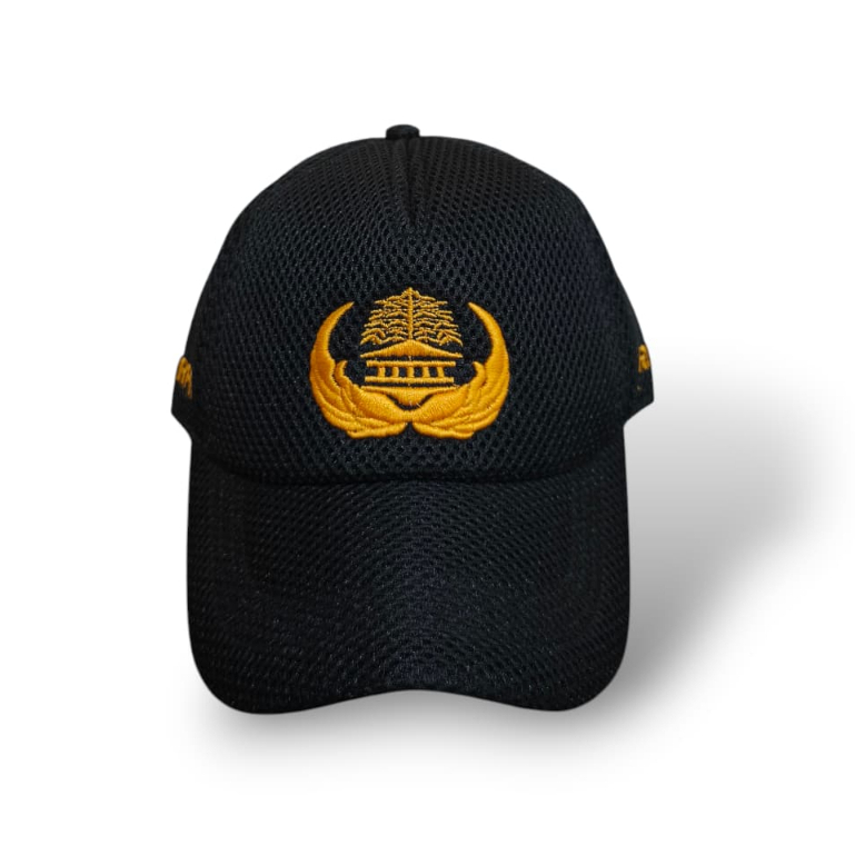 Topi Korpri Polos Sintong polos Hitam Topi Instansi Double mess bordir Jaring murah Topi Korpri PNS