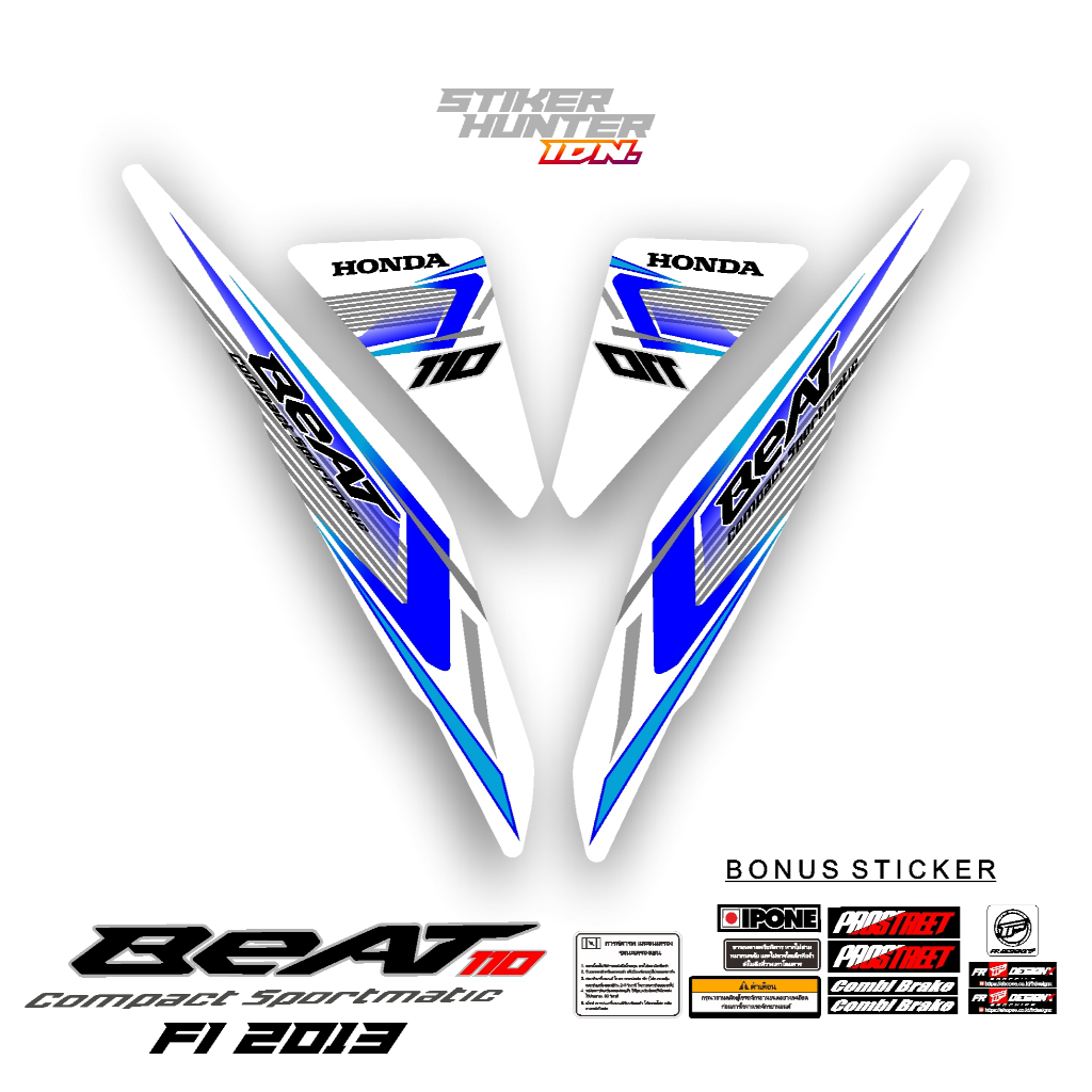 STRIPING STIKER DECAL HONDA BEAT FI ESP 2013 - 2016 MTF ROAD RACE 3 / STIKER HUNTER / STRIPING MODIF