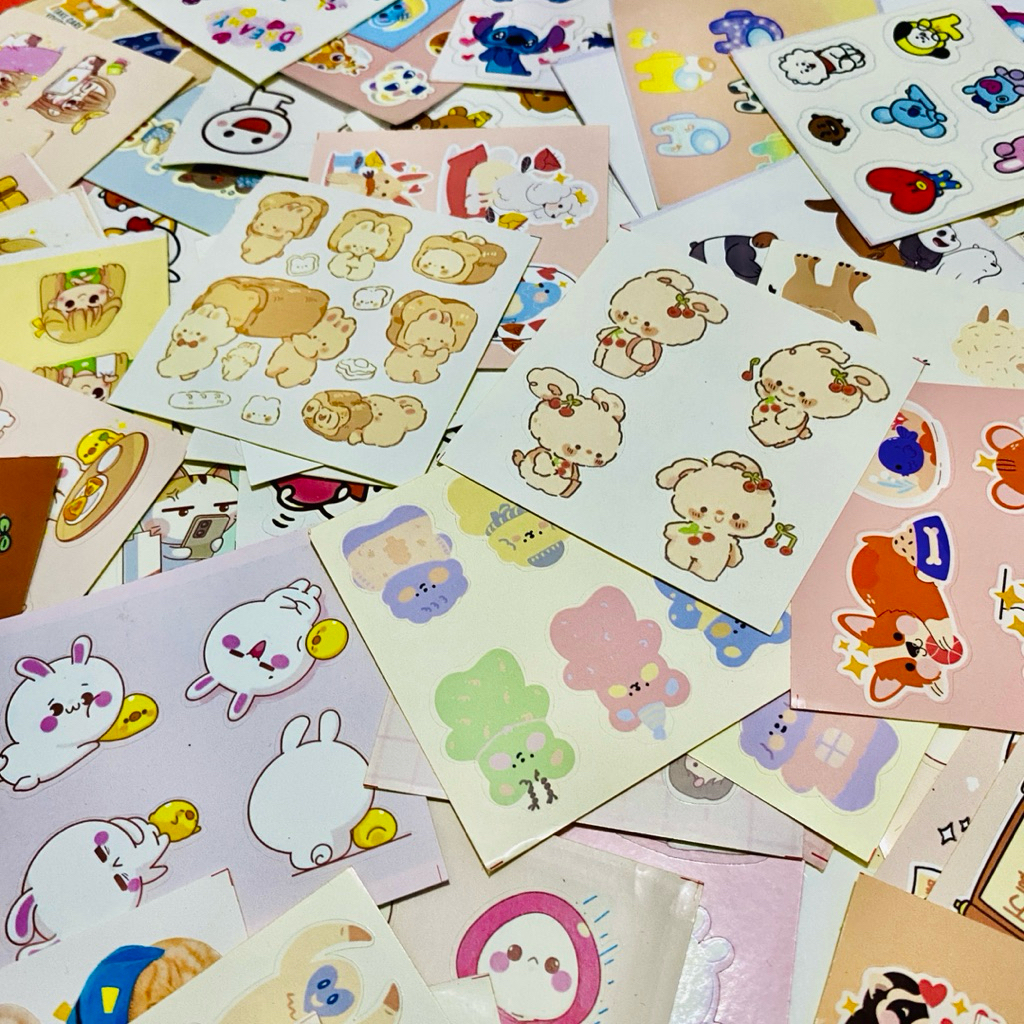 

(1) Stiker Aesthetic Tumblr Karakter | Among Us, Stitch, Chibi, BT21, Pentol, Bear, cat – Sudah Cutting Pola