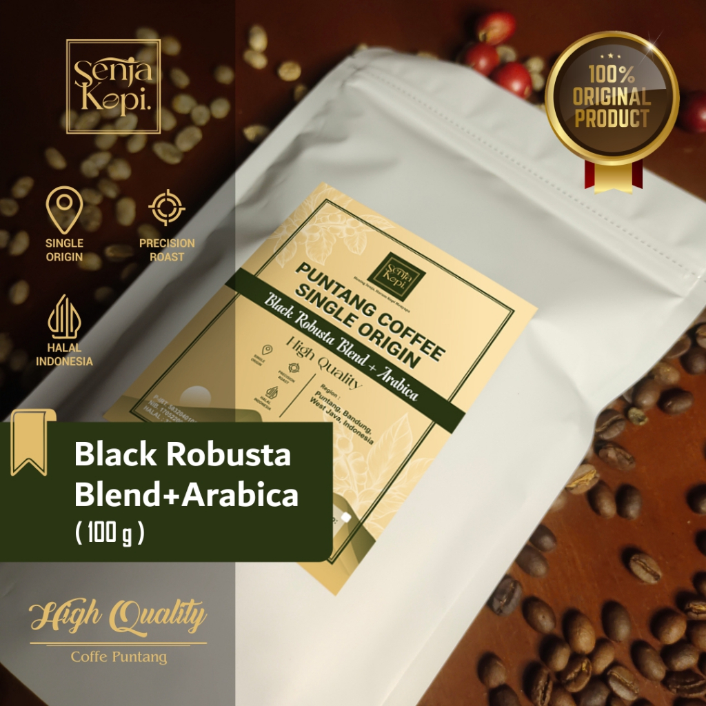 

BLACK ROBUSTA BLEND+ARABICA 100g | PUNTANG SINGLE ORIGIN | REQUEST GRINDER & ROAST