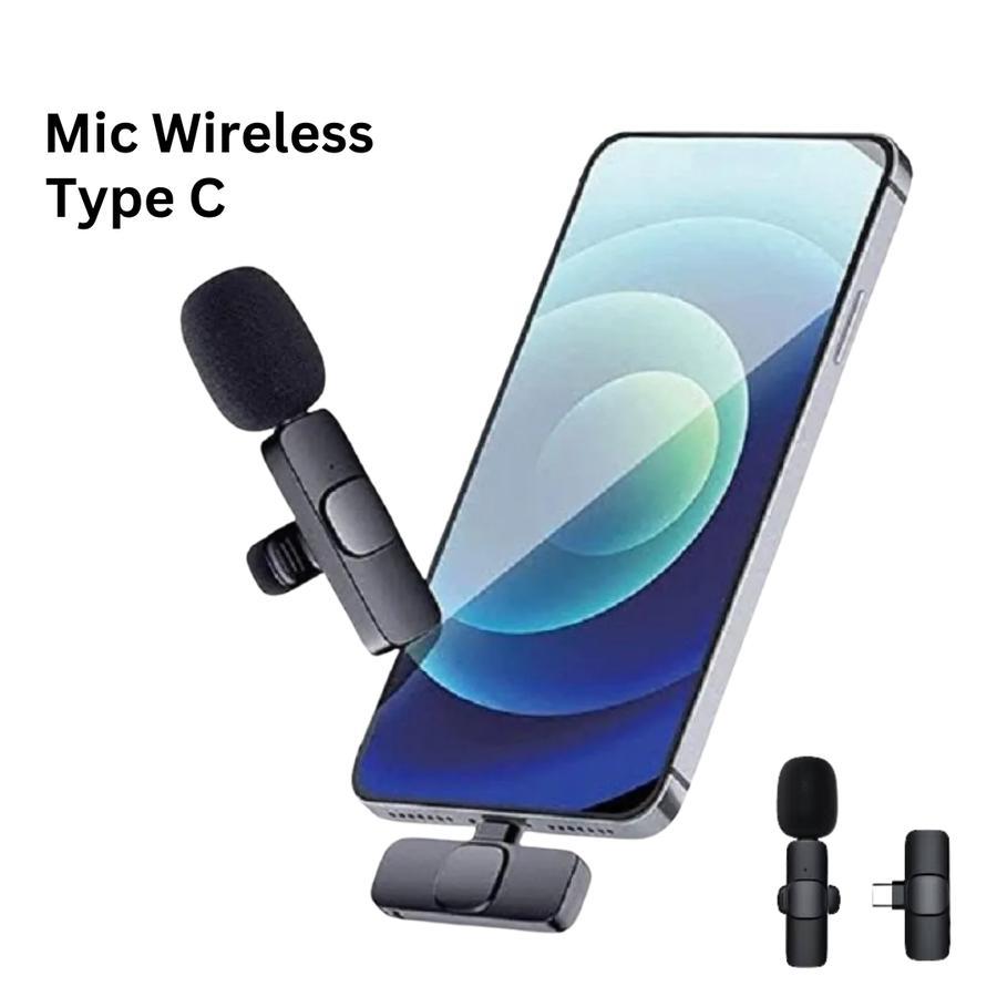 Mic Wireless K8 Type C Clip On 1 Mic Rechargeable Mikrofon Nirkabel Praktis Kualitas Suara Jernih Ha