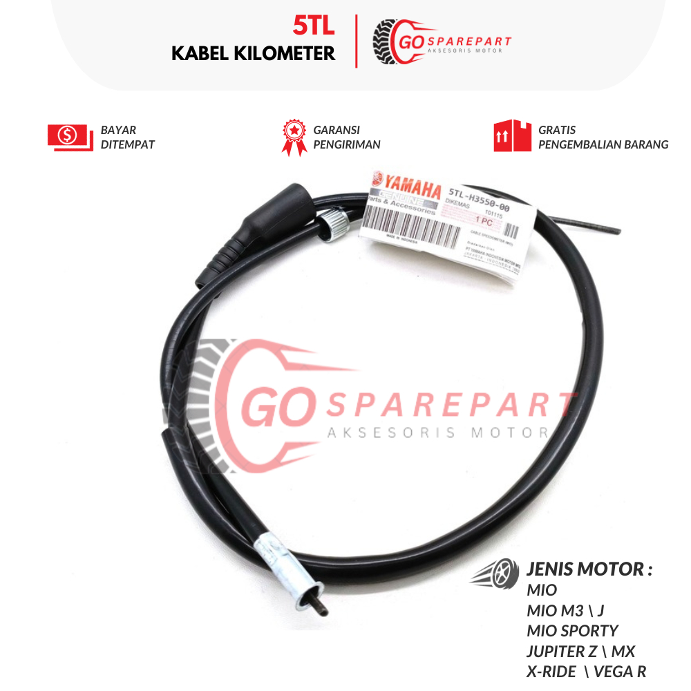5TL KABEL KILOMETER MOTOR YAMAHA MIO / KABEL SPEEDOMETER MOTOR MIO J / KABEL SPIDO MOTOR MIO M3 / KI