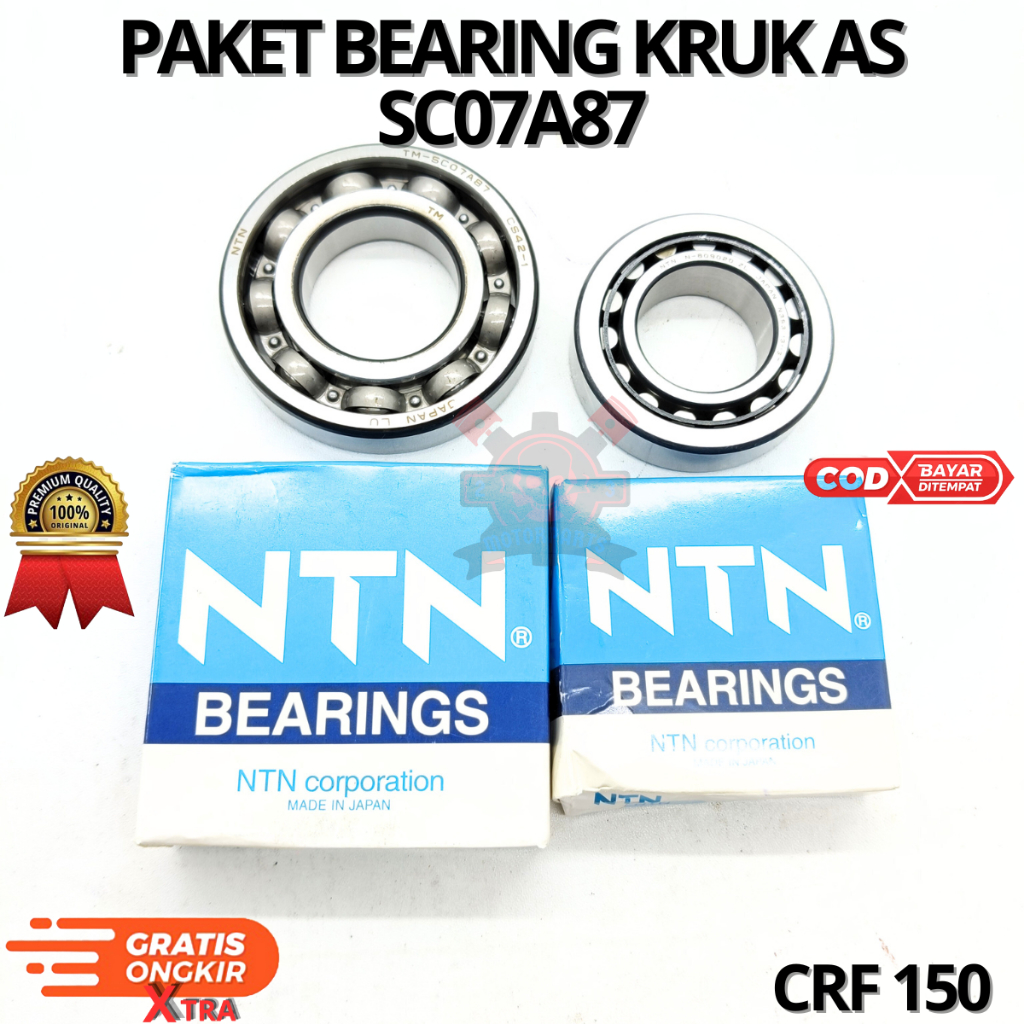 PAKET BEARING KRUK AS SC07A87 UNTUK MOTOR CRF 150.BERKUALITAS ORIGINAL ASLI ORI