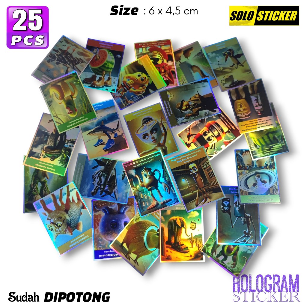 

Sticker Pack Anomali Viral Terbaru Tung Sahur Hologram Waterproof untuk Stiker Laptop Journal Diary