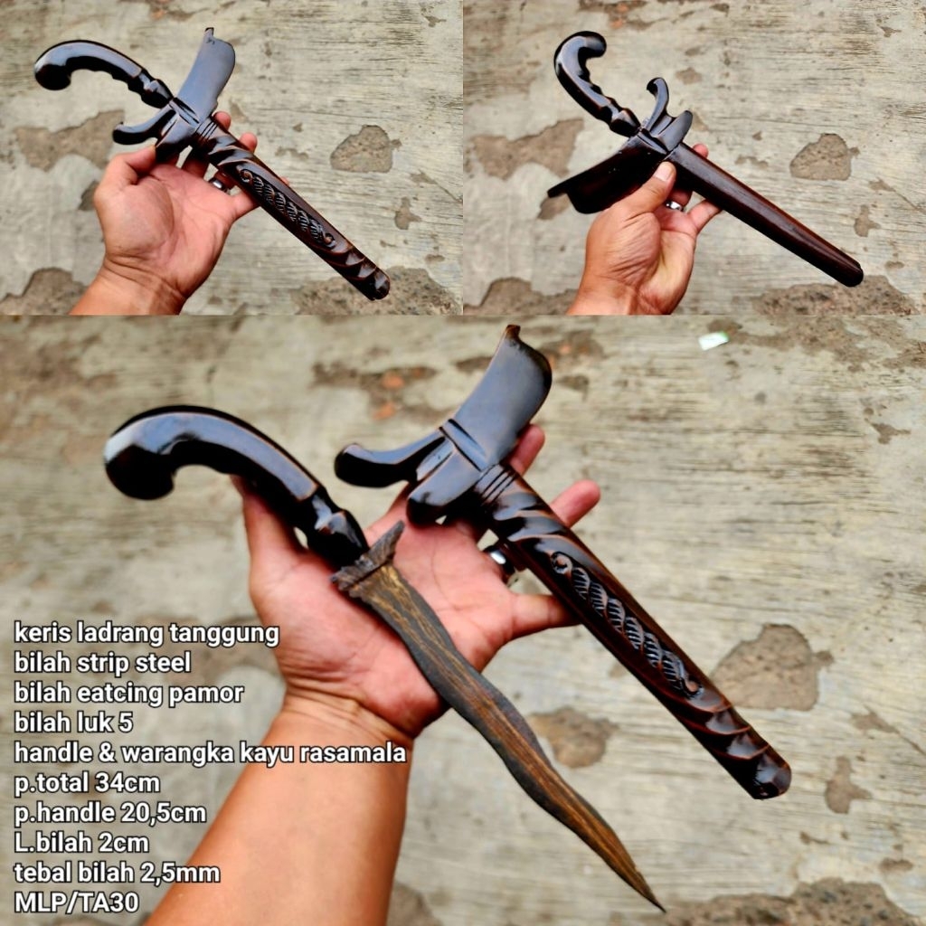 keris koleksi pamor/pamor daun