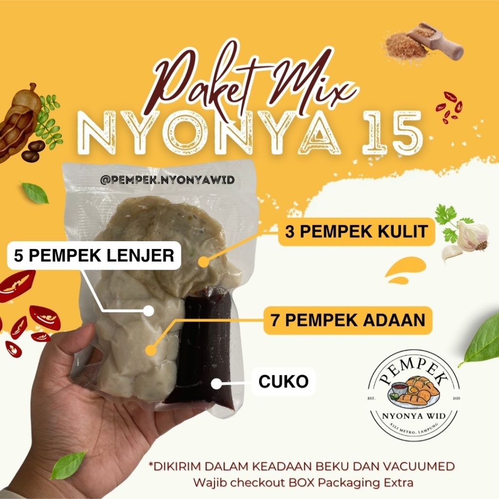 

Pempek Nyonya Wid Mix 15 (Frozen)