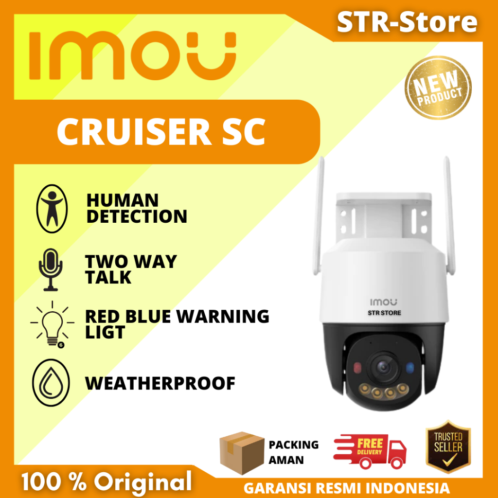 IMOU CRUISER SC 3MP / 5MP KAMERA SMART CCTV Wi-Fi 6 OUTDOOR COLOR NIGHT VISION MERAH BIRU WEATHERPRO