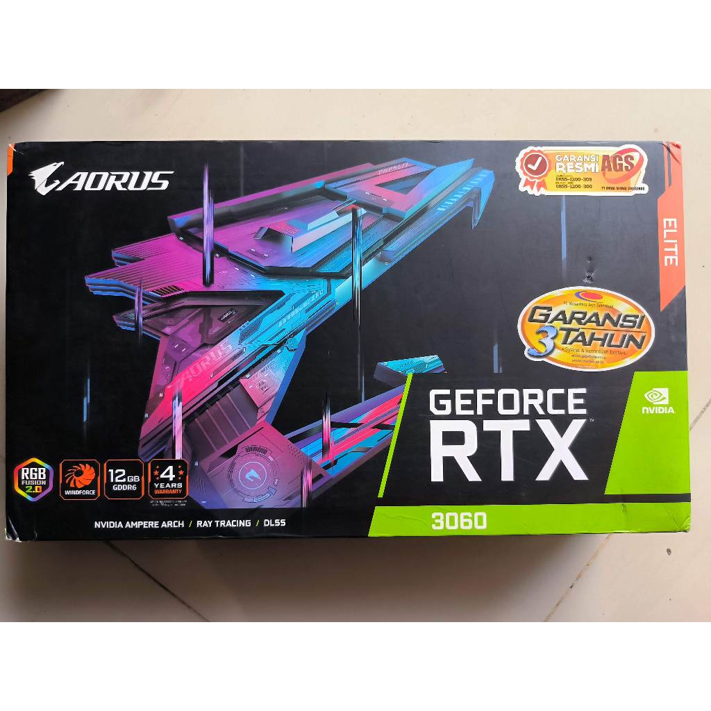DUS BOX RTX 3060 12GB GDDR6 GIGABYTE AORUS ELITE