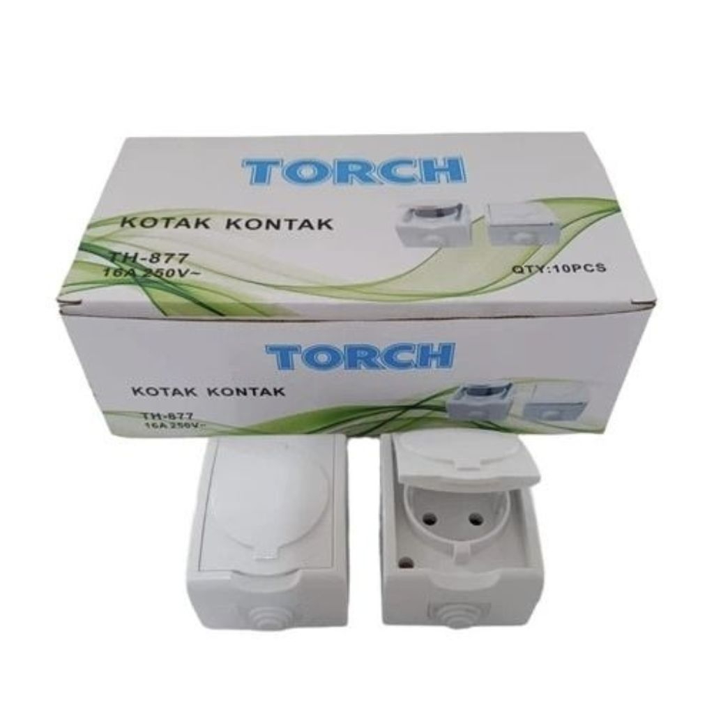 Stop Kontak Outbow OB Tutup 1 Lubang Outdoor Waterproof Torch TH-877