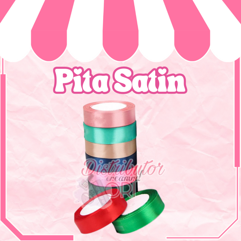 Pita satin besar 2.5cm per roll / pita satin 1 inch / PITA BESAR