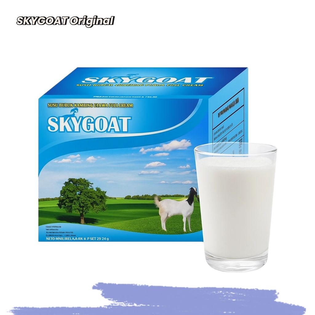 

SKYGOAT - Susu Kambing Etawa Bubuk SKY GOAT Original Vanilla 1 Box Isi 10 Sachet