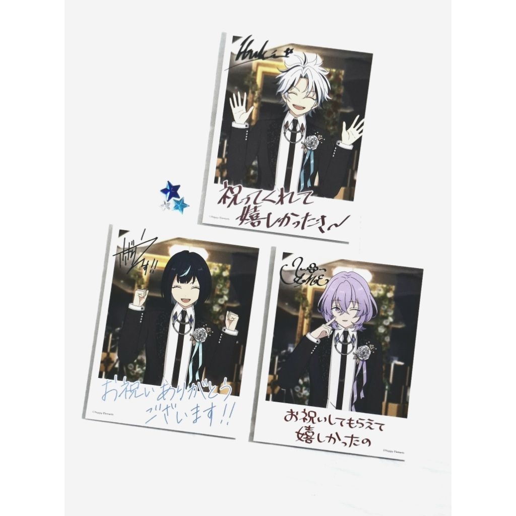 ensemble stars enstars 4piece esupuri | tokuten birthday postcard ibuki, esu, and yume