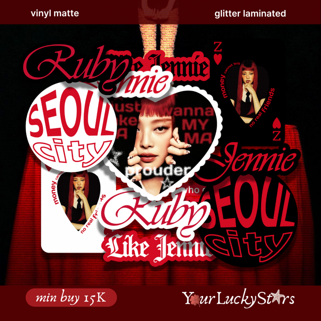 

sticker RUBY - JENNIE blackpink logo album