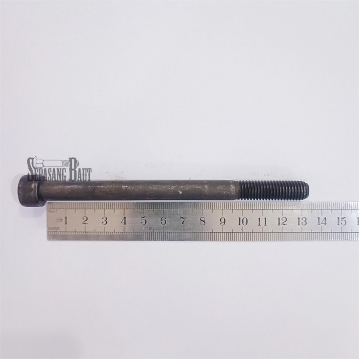 M10 x 130 Baut L Baja Hitam 12.9 Hex Socket Screw M10x130