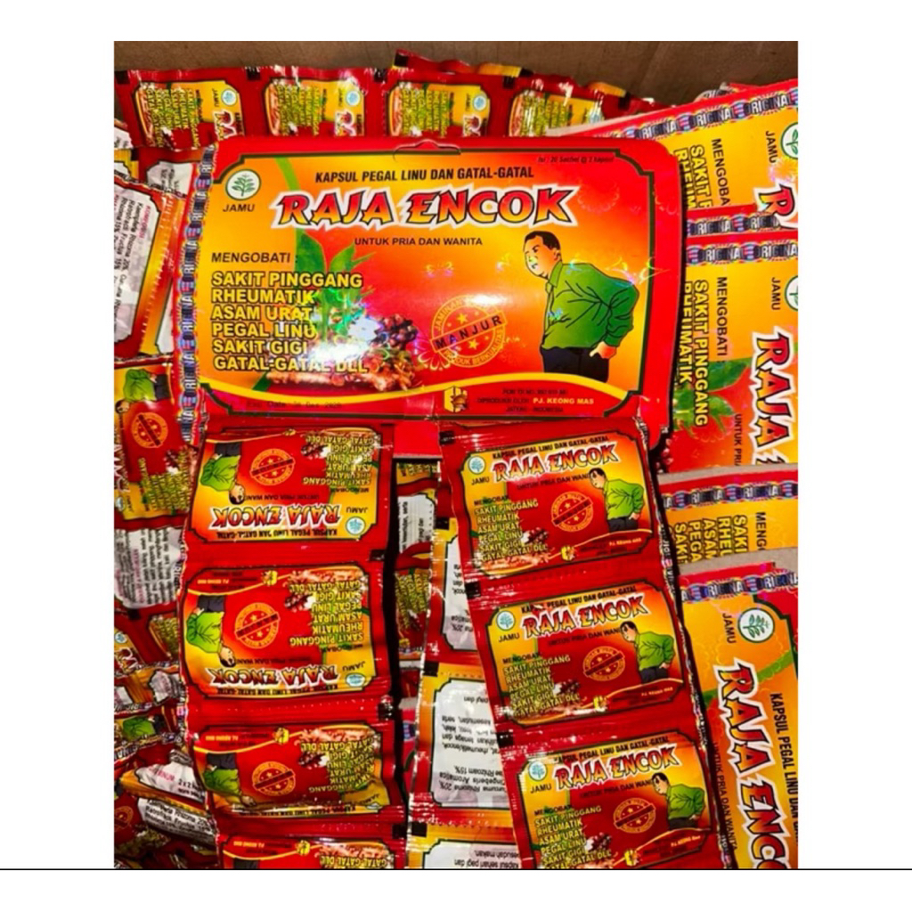 

Raja encok jamu Asam urat 20 bungkus 1 renceng