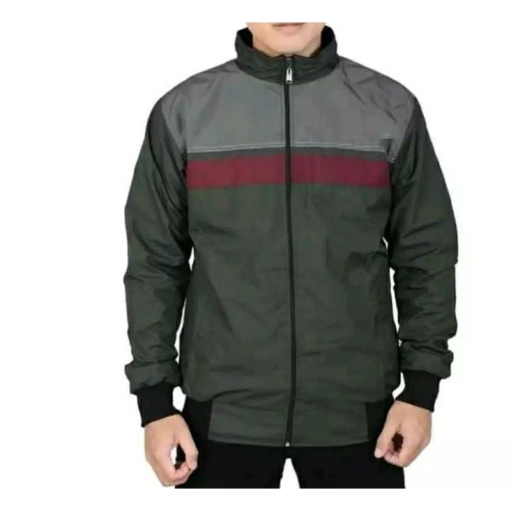 jaket pria jumbo bahan taslan keren anti air