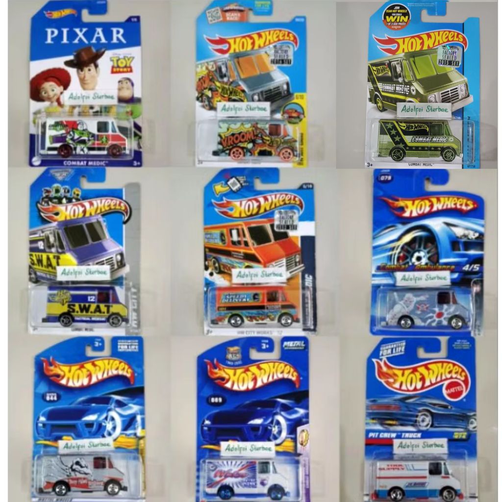 hotwheels hot wheels combat ambulance medic factory sealed disney pixar toy story swat tactical resc