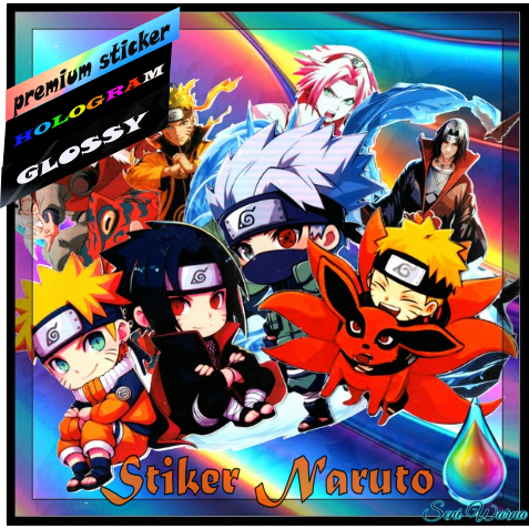 

NARUTO SHIPUDDEN Stiker Premium Anime Glossy & Hologram ukuran +-6-14cm