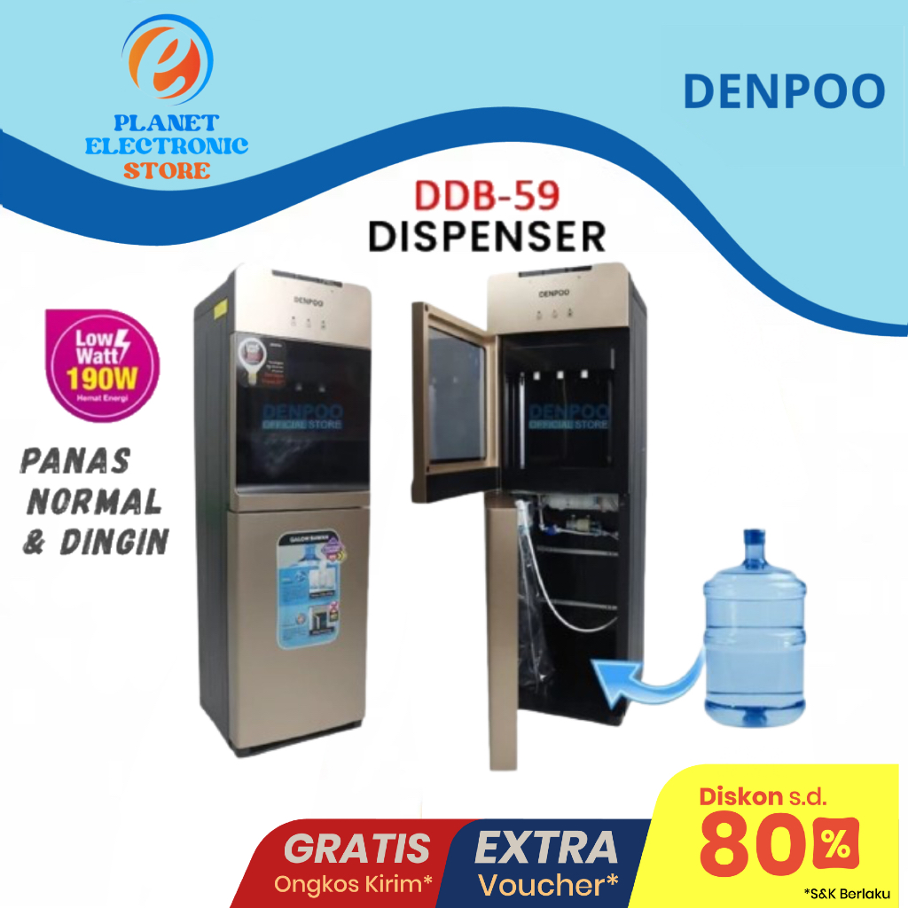 Denpoo Dispenser Galon Bawah DDB 59 Non Kompressor