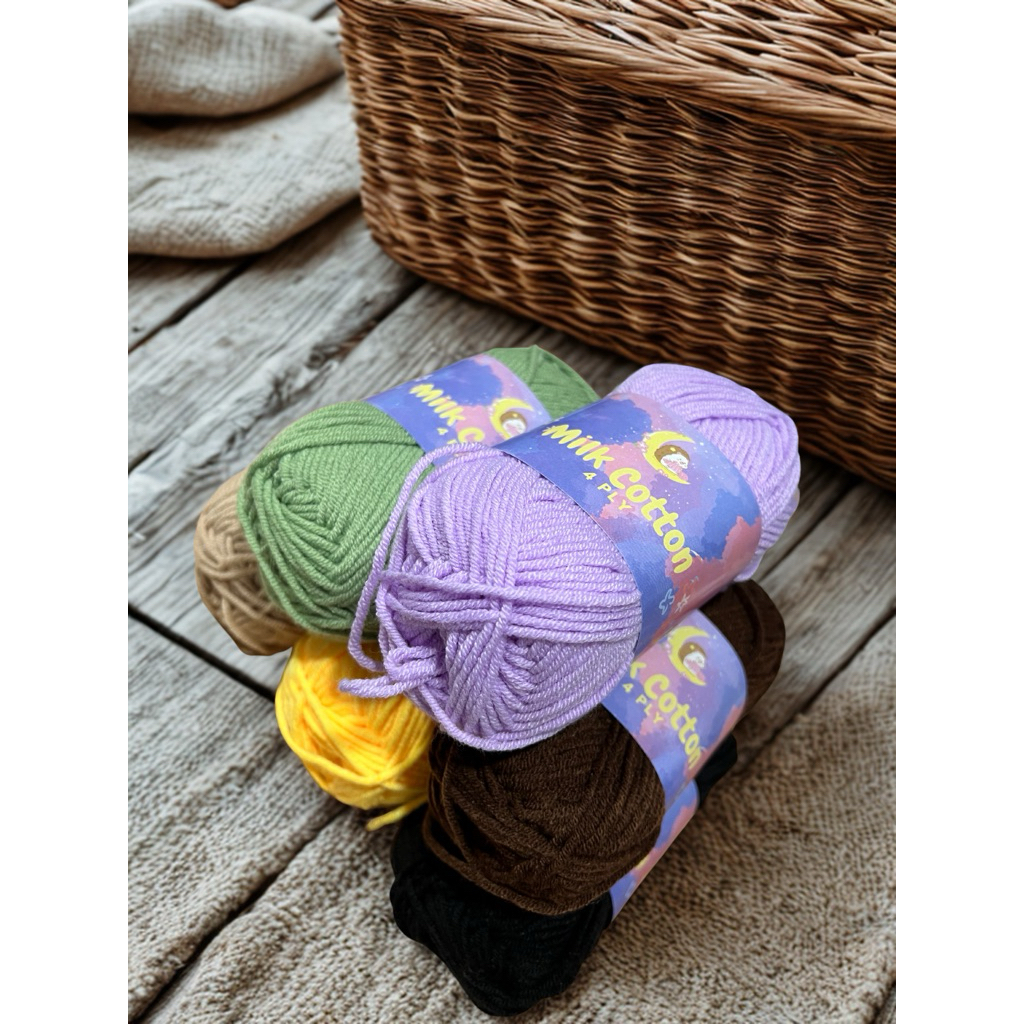 MILK COTTON BENANG MILK COTTON BENANG RAJUT 4 PLY 50gr