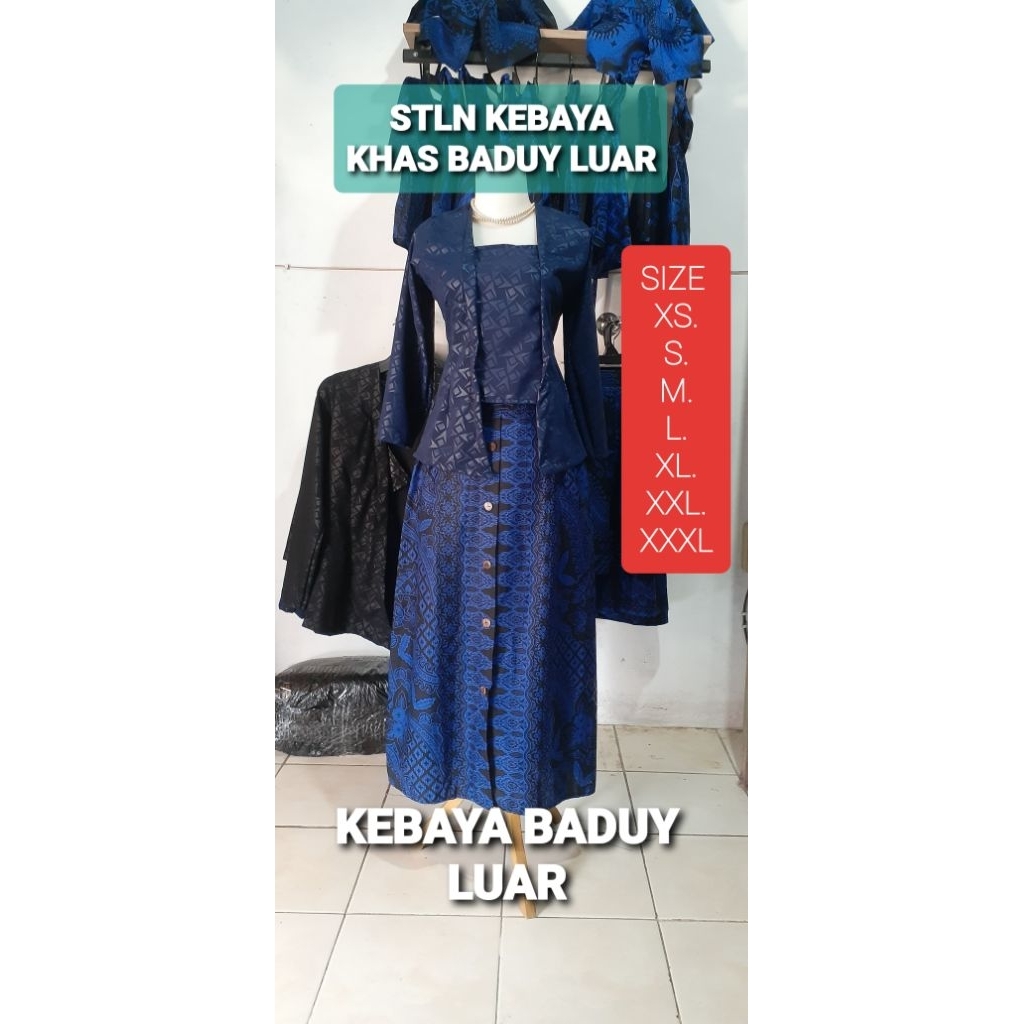 1 set stelan kebaya Rok Baduy Baduy Luar