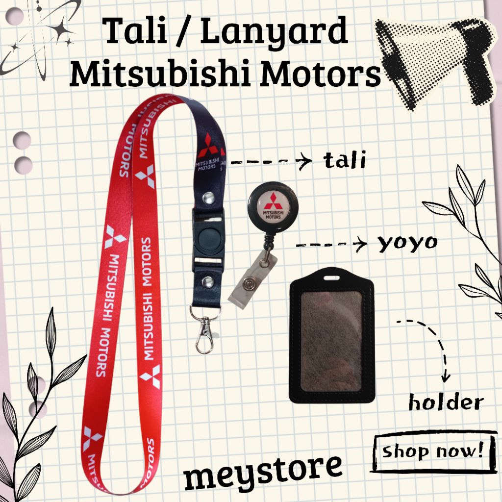 

Tali ID CARD / Lanyard MITSUBISHI MOTORS Hitam Merah [Stock Melimpah] Termurahhh READY!