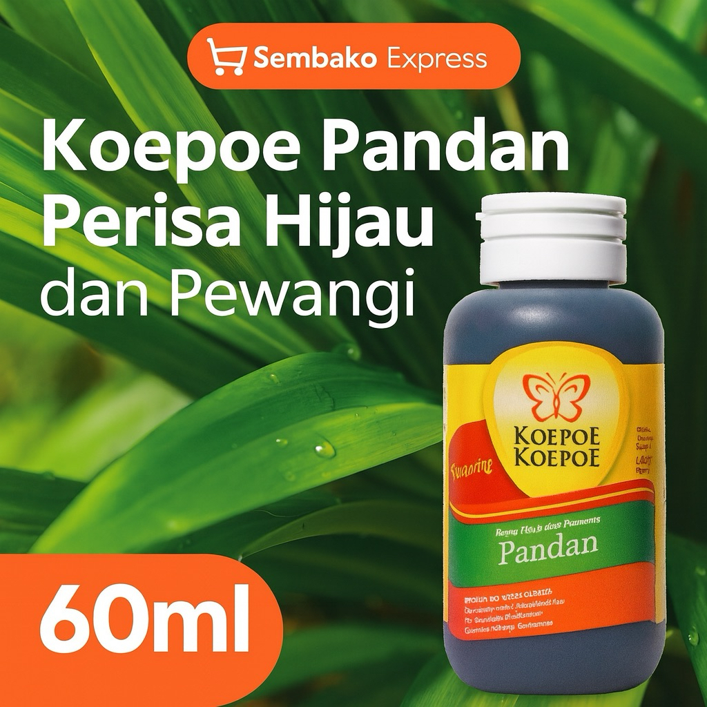 

Koepoe Koepoe Perisa & Pewangi Pandan 60ml – Aroma Pandan Alami untuk Aneka Kreasi