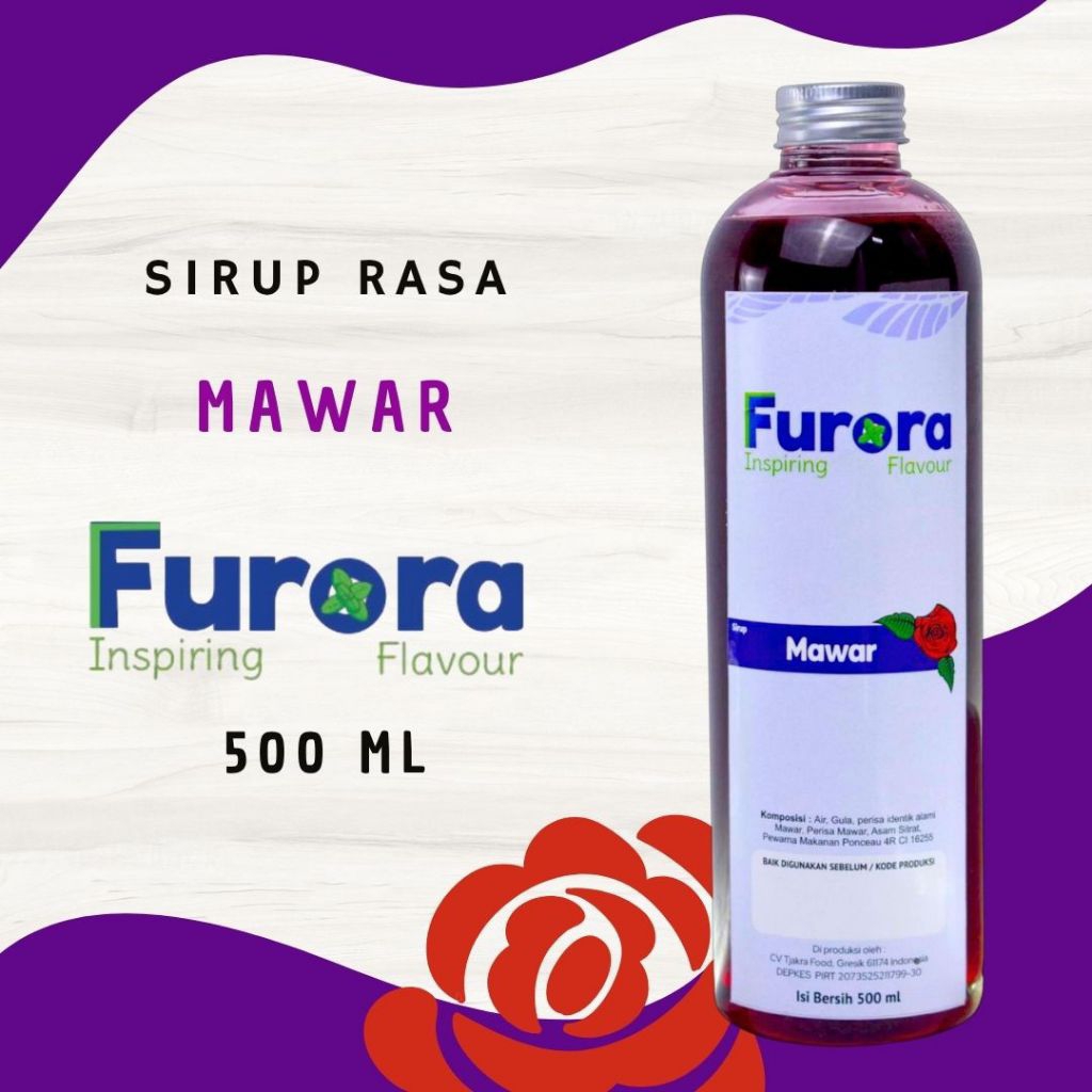 

Sirup Mawar - Furora Syrup l Sirup Cafe l Rose Syrup