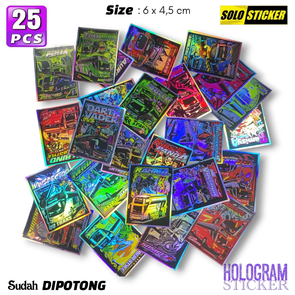 

25 pcs Stiker Bus Bintang Alfarizi Nabilla Darthvader Voltron Ratu Pandora Ajag Ijig Sami Asih