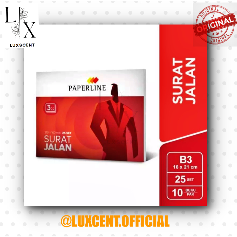 

[1PAK=10BUKU] Paperline Surat Jalan B3 NCR Surat Jalan murah - SURAT JALAN PAPERLINE 3 PLY RANGKAP 1BKS ISI 10 BUAH