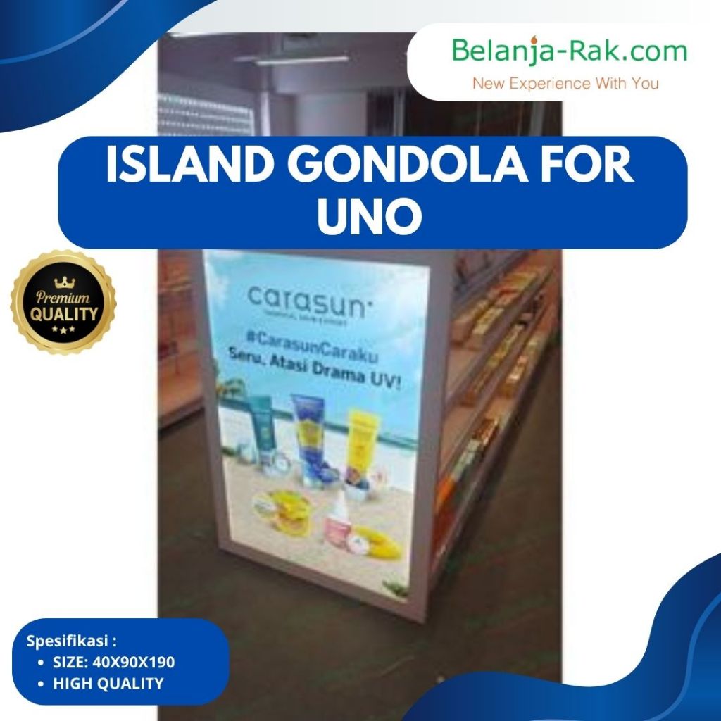 Rak Gondola Supermarket Island Gondola for UNO