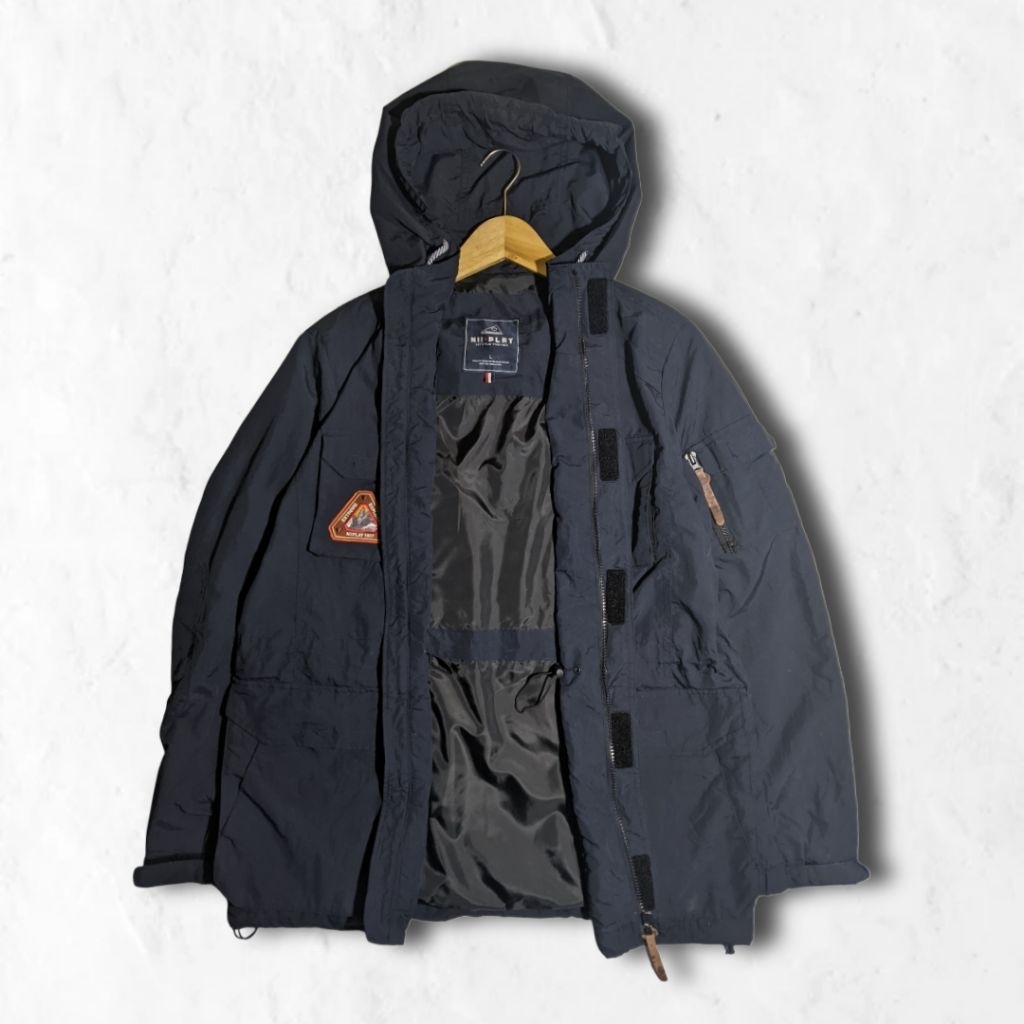 Jaket Outdoor Windbreaker NII PLAY Warna Hitam Navy