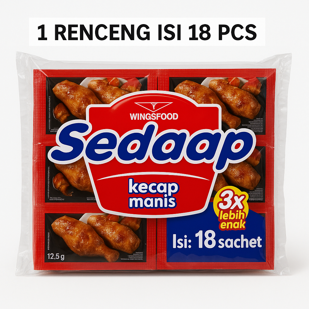 

ISI 18 Sachet Sedaap Kecap Manis 12,5gr