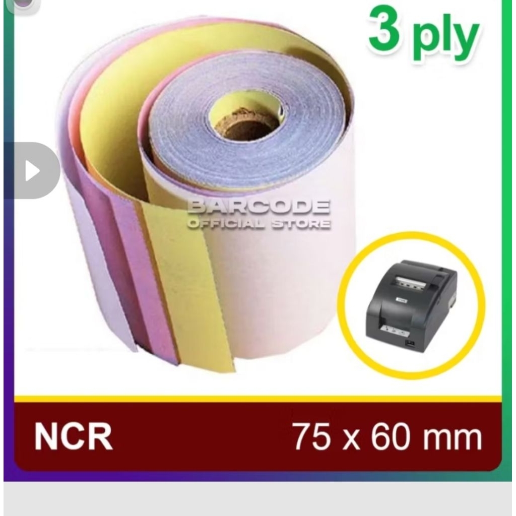 

kertas kasir thermal 3ply 75mm x 60mm