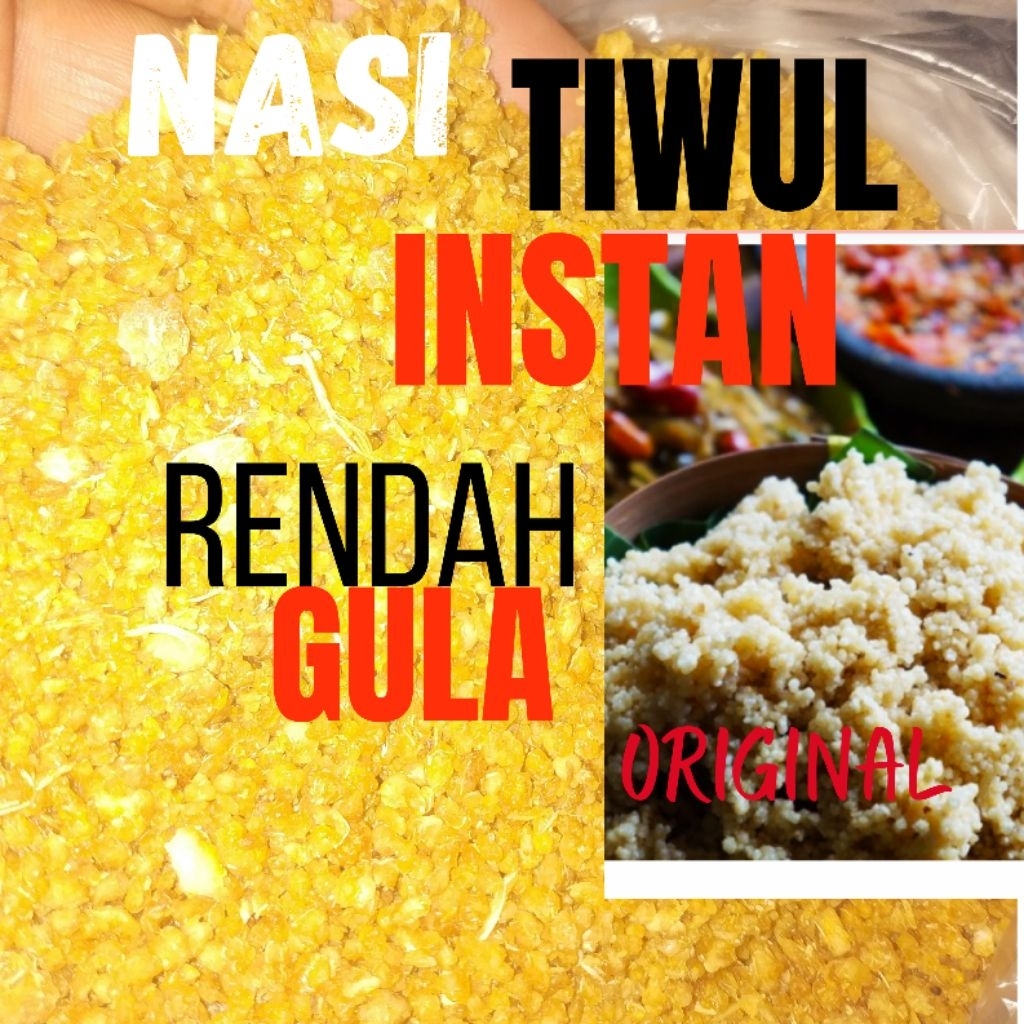 

Nasi oyek Tiwul Instan 500 gram Rendah gula pengganti Nasi untuk program Diet
