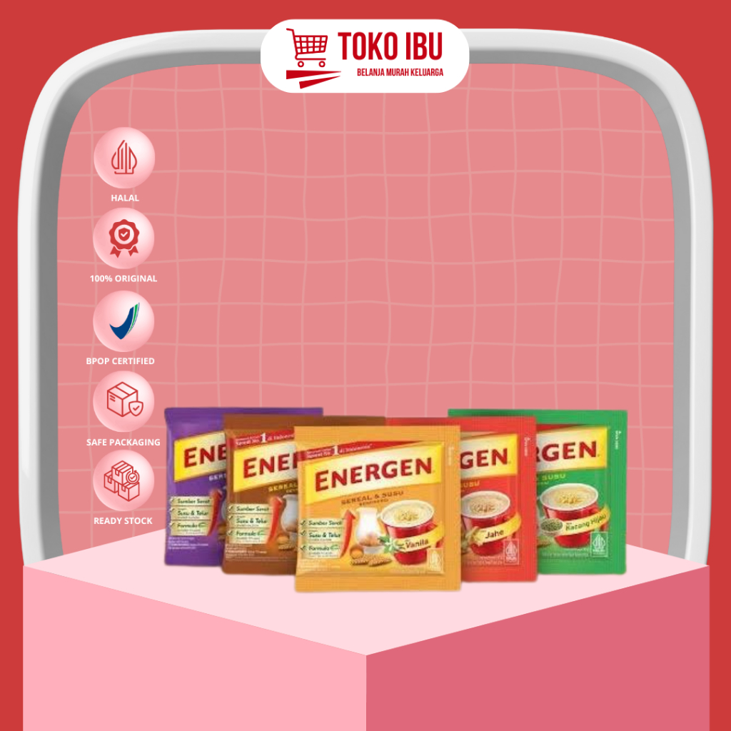 

Energen Vanila |Kurma |Kacang Hijau |Jahe |Cokelat