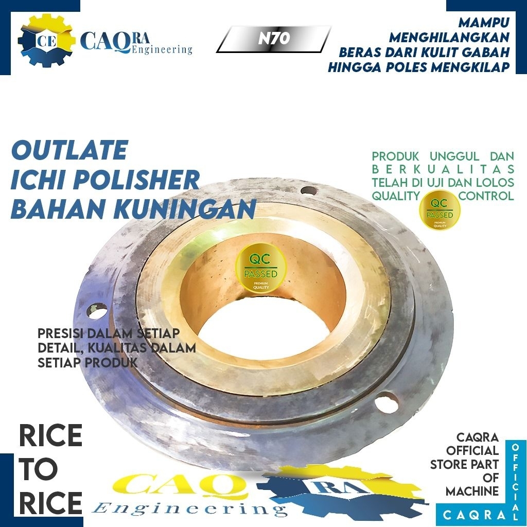 OUTLET ICHI TOPI KOBOI LAPISAN KUNINGAN N70 HASIL BERAS CANTIK PUTIH GLOWING MENGKILAP HILANGKAN BEK