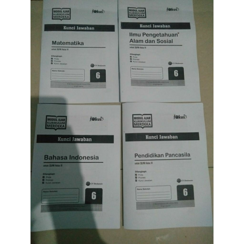 KUNCI JAWABAN LKS FOKUS KLS 6 SEMESTER 1 THN 2025/2026
