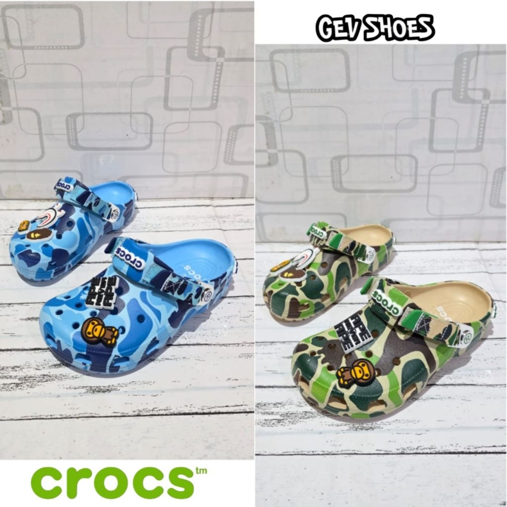 CROCS BAPE X CROCS CLASSIC CLOG Sandal Crocs Pria