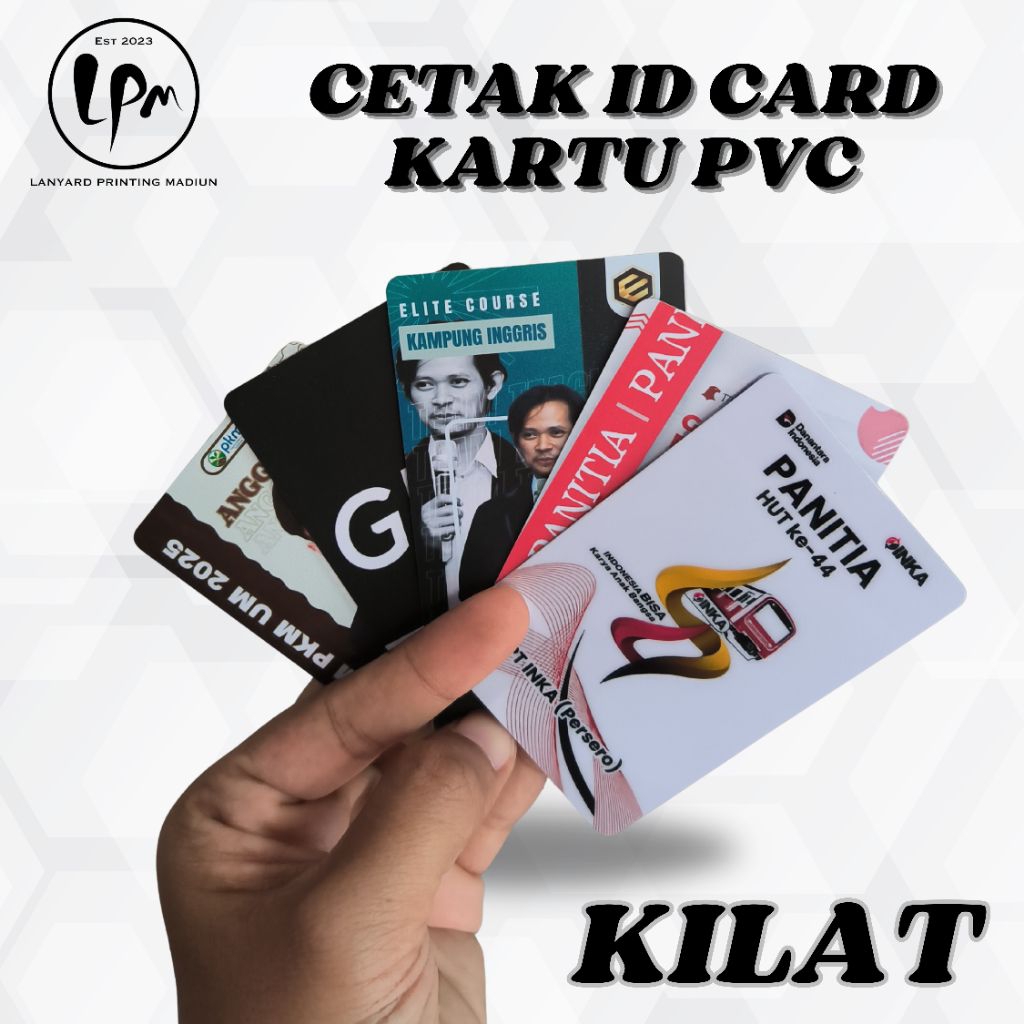 

CETAK ID CARD CUSTOM BAHAN PVC TEBAL 0,9 mm/ CETAK ID CARD