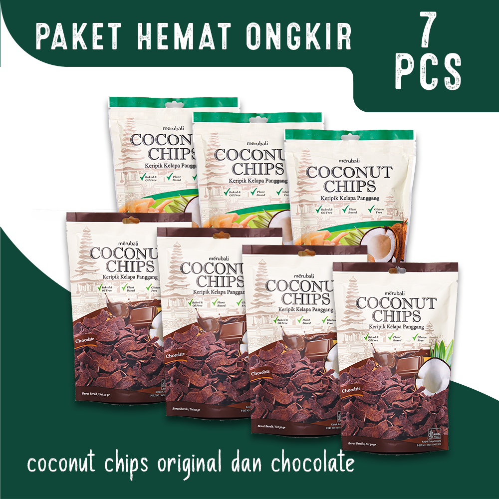 

PAKET HEMAT ONGKIR - 7 Bks Coconut Chips Varian Mix
