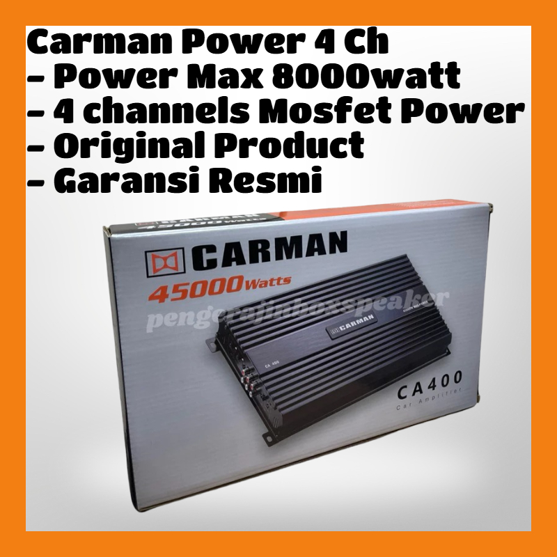 Power Carman 4 channel CA-400 amplifier mobil