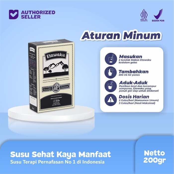 

New // Susu Etawaku Platinum Susu Nyeri Sendi Dan Tulang Serta Pernapasan Bubuk Kambing Etawa Asli
