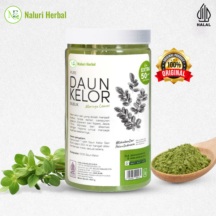

Bubuk Daun Kelor Moringa / Asli bubuk powder daun kelor moringa premium herbal lokal asli bumi berat 100g