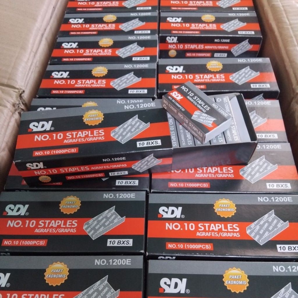 

SDI Isi Staples No 10/Isi Steples No10 (1000 Pcs) 10 Box