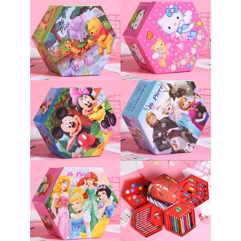 

{LUCK.B} CRAYON SET 4 IN 1 MOTIF KARAKTER KARTUN ALAT MEWARNAI DAN MELUKIS COCOK UNTUK ANAK - ANAK / PENSIL WARNA SET 4 IN 1 MOTIF KARTUN FROZEN,MICKEY MOUSE,WINNIE THE POOH,CAR DAN HELLO KITTY