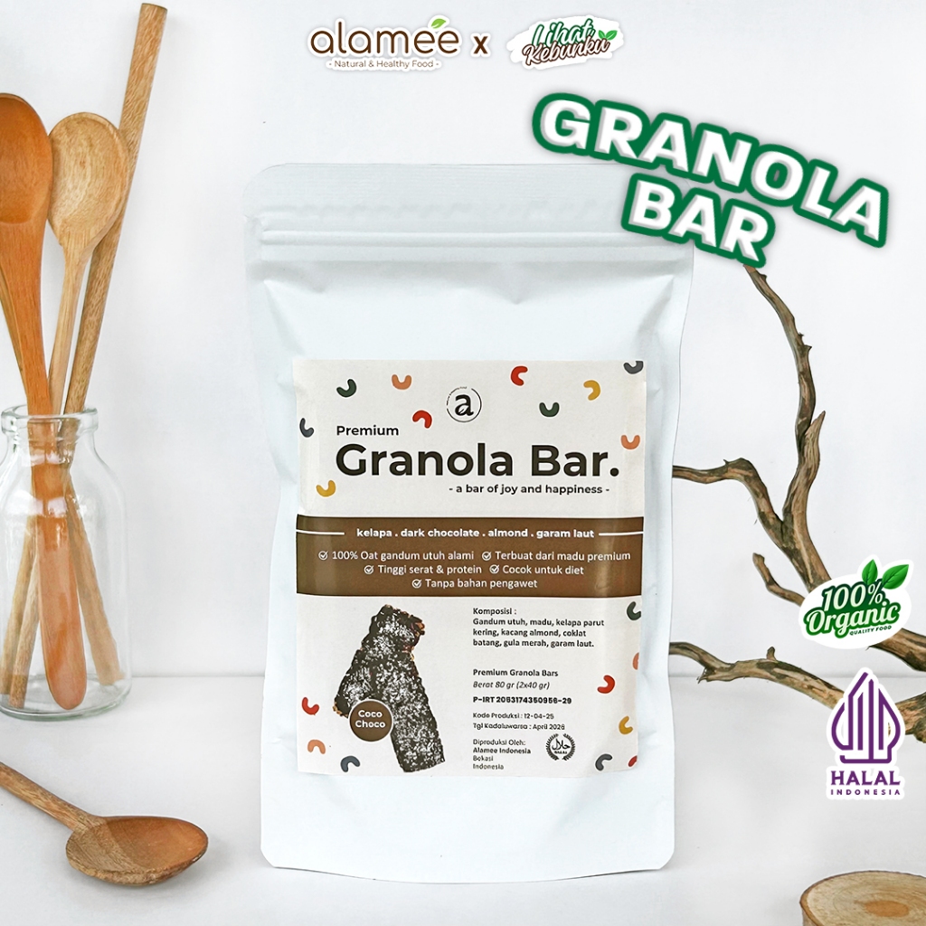

ALAMEE Snack Sehat Granola Bar - Coco Choco Cemilan Diet Healthy Snackbar Camilan 80gr LIHAT KEBUNKU