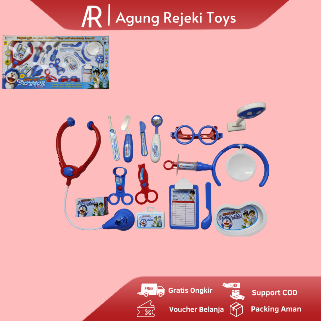 Mainan Edukasi Dokter Dokteran Anak Lengkap/Mainan Dokter Surgeon Playset Magic Cat 1 Set Box BP9611