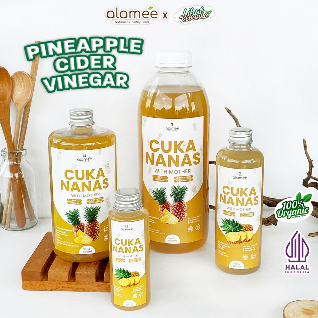 

ALAMEE Cuka Nanas Original Pineapple Cider Vinegar With Mother Organik LIHAT KEBUNKU