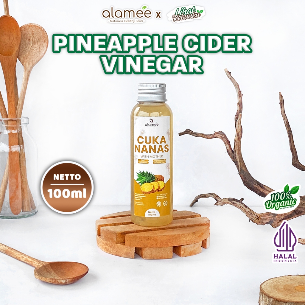 

ALAMEE Cuka Nanas Organik Original Pineapple Cider Vinegar With Mother 100ml LIHAT KEBUNKU